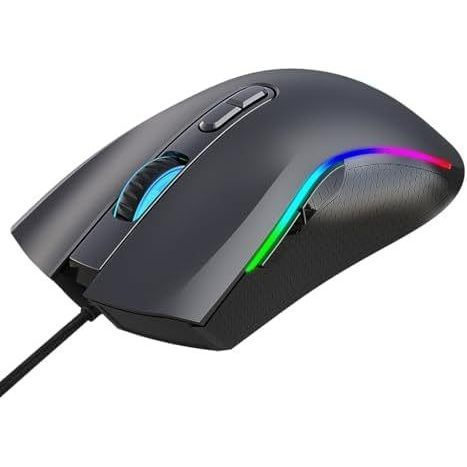 เมาส์สําหรับเล่นเกมสาย USB RGB Backlit Gamers เมาส์ 4 ปรับ 3200DPI