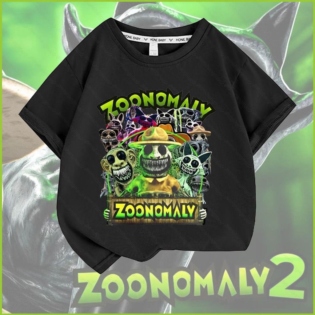 คอสเพลย์ PS2 Zoonomaly 3D เสื้อยืดฤดูร้อนสำหรับเด็กทั้งชายและหญิง แขนสั้น
