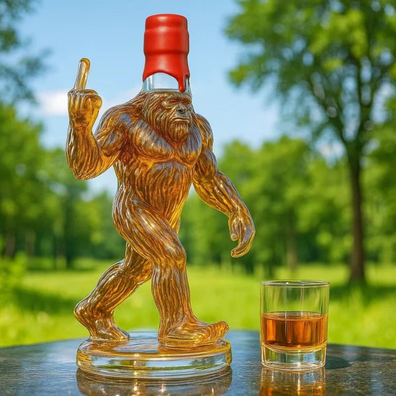 Packaging Funny Bigfoot Whiskey Bottle Interesting Bigfoot Gorilla Whiskey