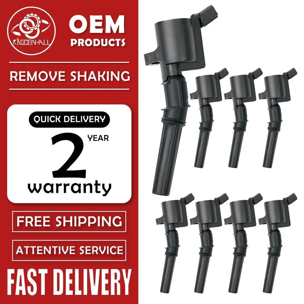 1/8pcs คอยล์จุดระเบิดสําหรับ Ford F150 F250 F550 Lincoln 4.6L 5.4L Expedition 2001-2004 FD503 DG508 