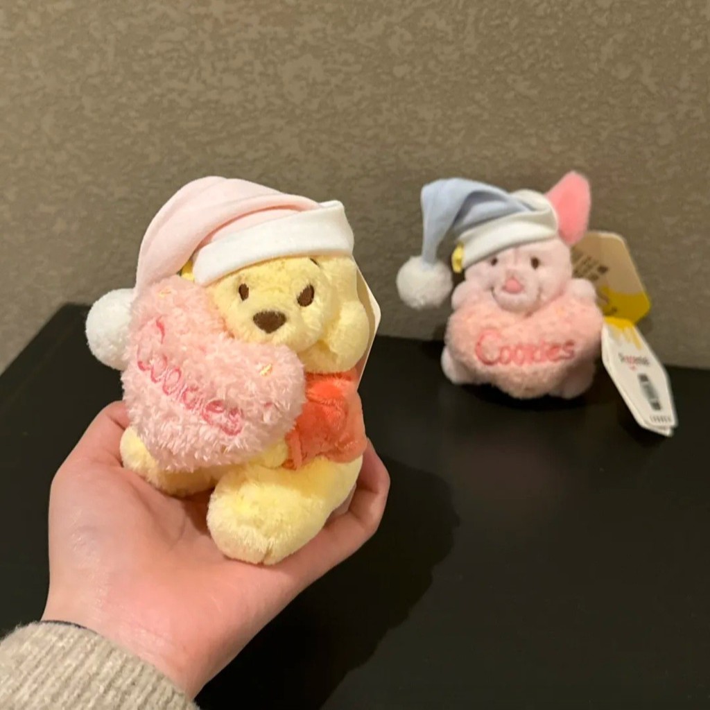 พวงกุญแจตุ๊กตา Winnie the Pooh, Eeyore และ Tigger ทำจากผ้ากำมะหยี่ ของเล่นเก๋ๆ