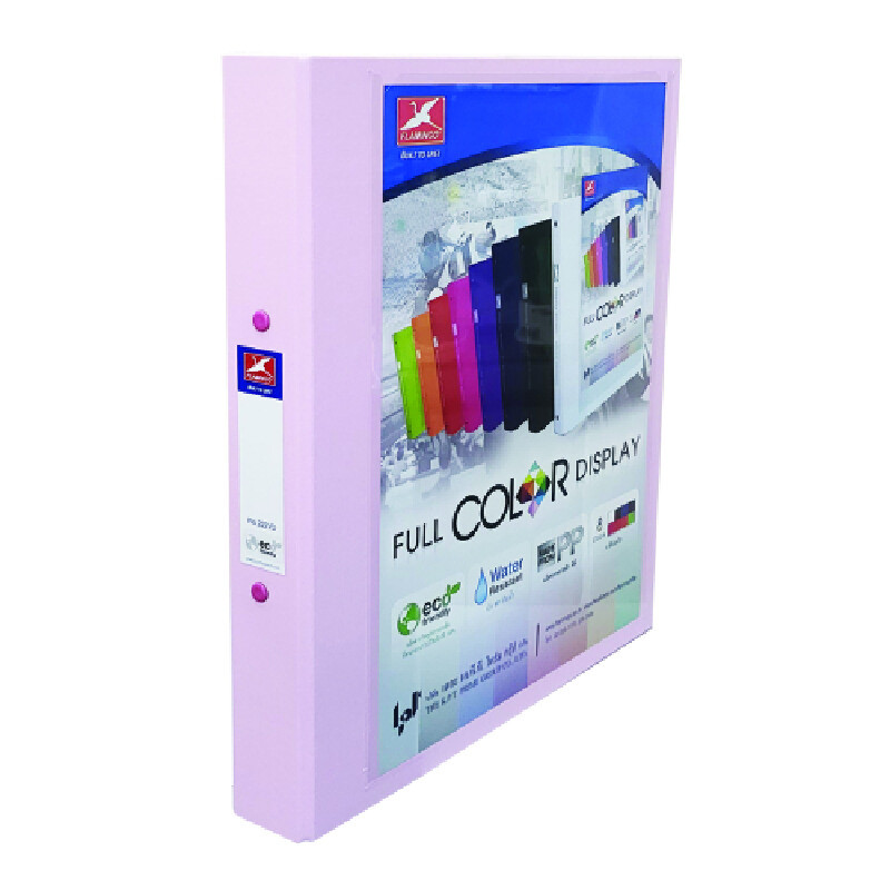 FLAMINGO แฟ้ม 2 ห่วง รุ่น 222VD สีชมพูพาสเทล