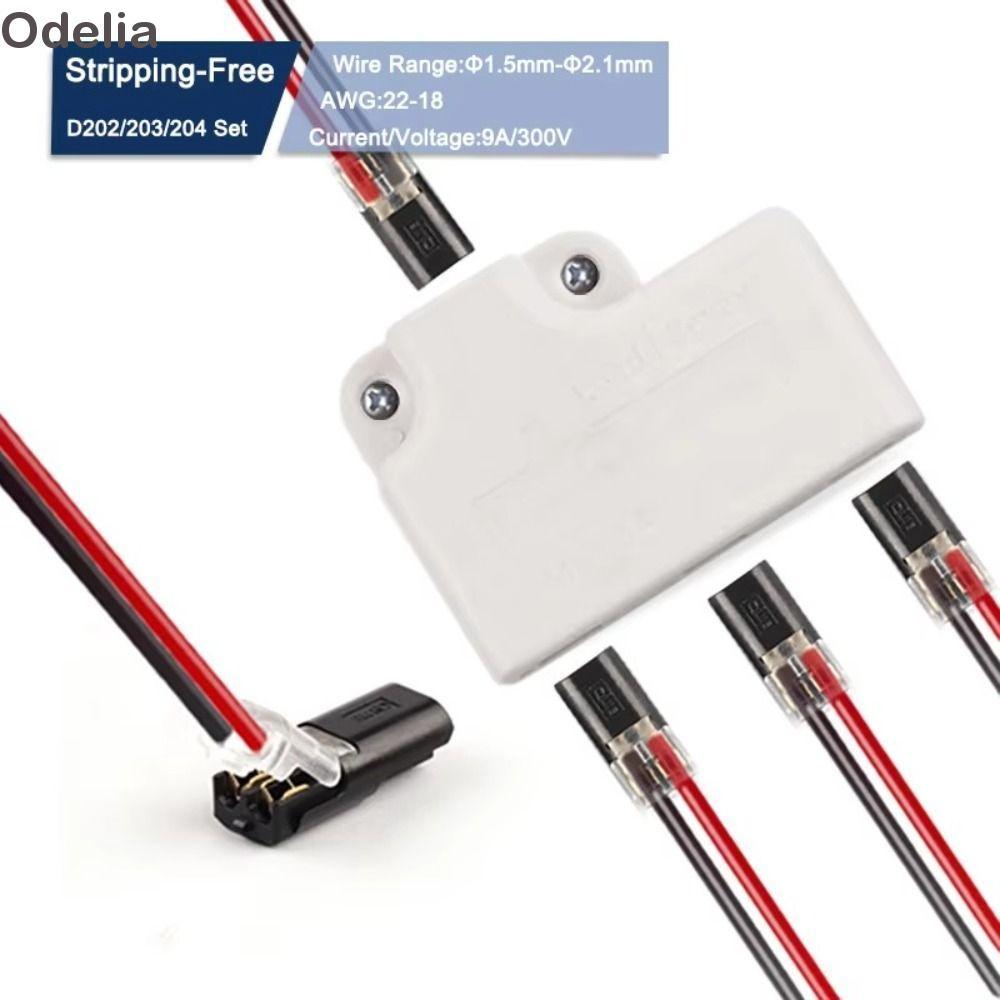 ODELIA001 เทอร์มินัลประกบอย่างรวดเร็ว, ขั้วต่อตัวแยกสายไฟ 2P 18~22AWG, เทอร์มินัลจีบแบบเสียบปลั๊ก