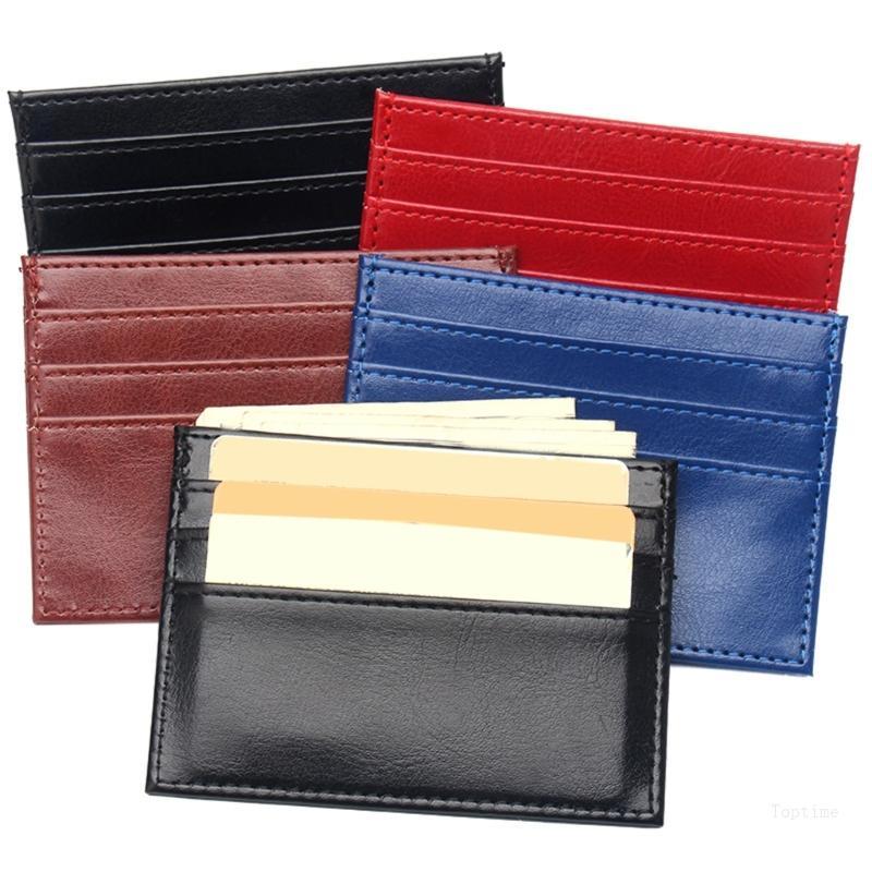 Top PU Leather Card Holders Light Weight Organizers Secures Your 50 Name Card Business Card Wallet N