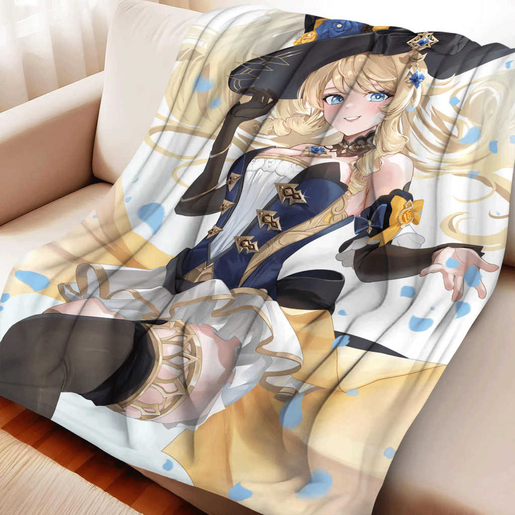 Genshin Impact Neuvillette อะนิเมะผ้าห่มสักหลาดโซฟาขนแกะ Camping Nap ผ้าห่มนุ่มปุย