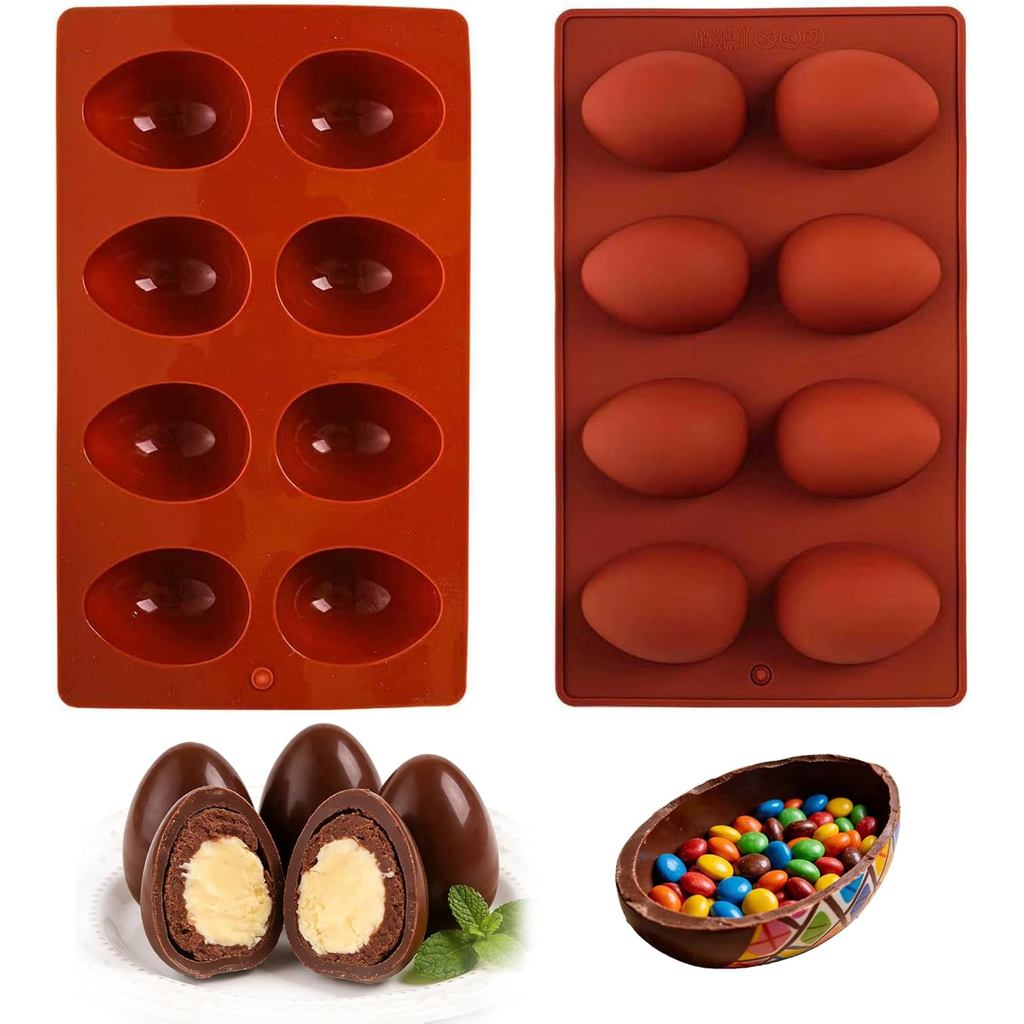 Blues 8 Egg-Shaped Easter Egg Easter Egg แม่พิมพ์ซิลิโคนเยลลี่มูส DIY