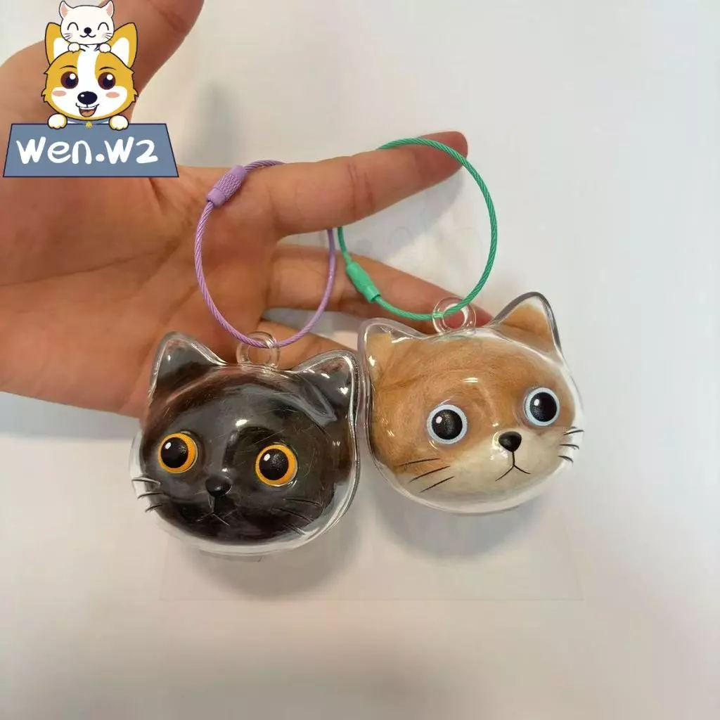 wen.W2 พวงกุญแจเก็บขนแมว กล่องใสจิ๋ว เก็บขนเป็นลูกกลม น่ารักมากกก 🐱✨