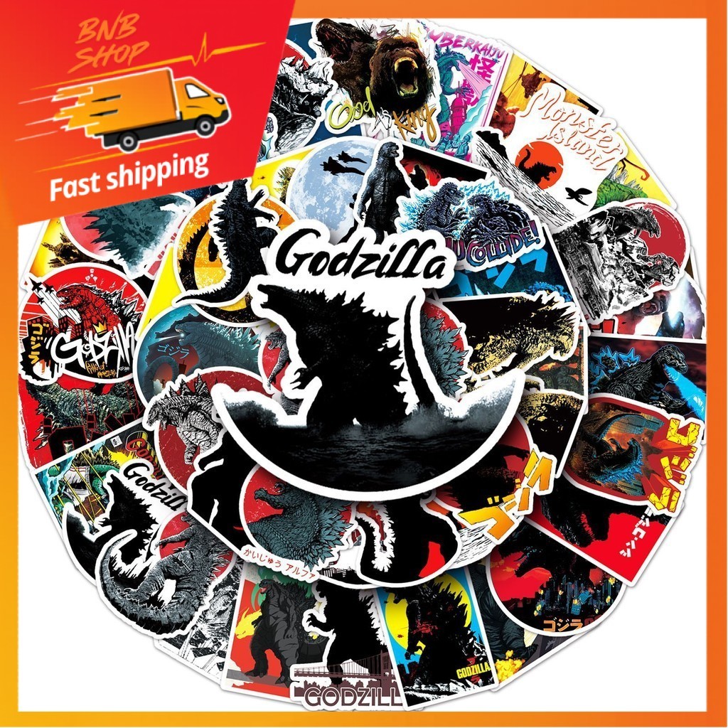 🍀ส่งจากไทย🍀 50ชิ้น สติกเกอร์ หนัง ก็อดซิลล่า Godzilla Movie Sticker พร้อมส่ง