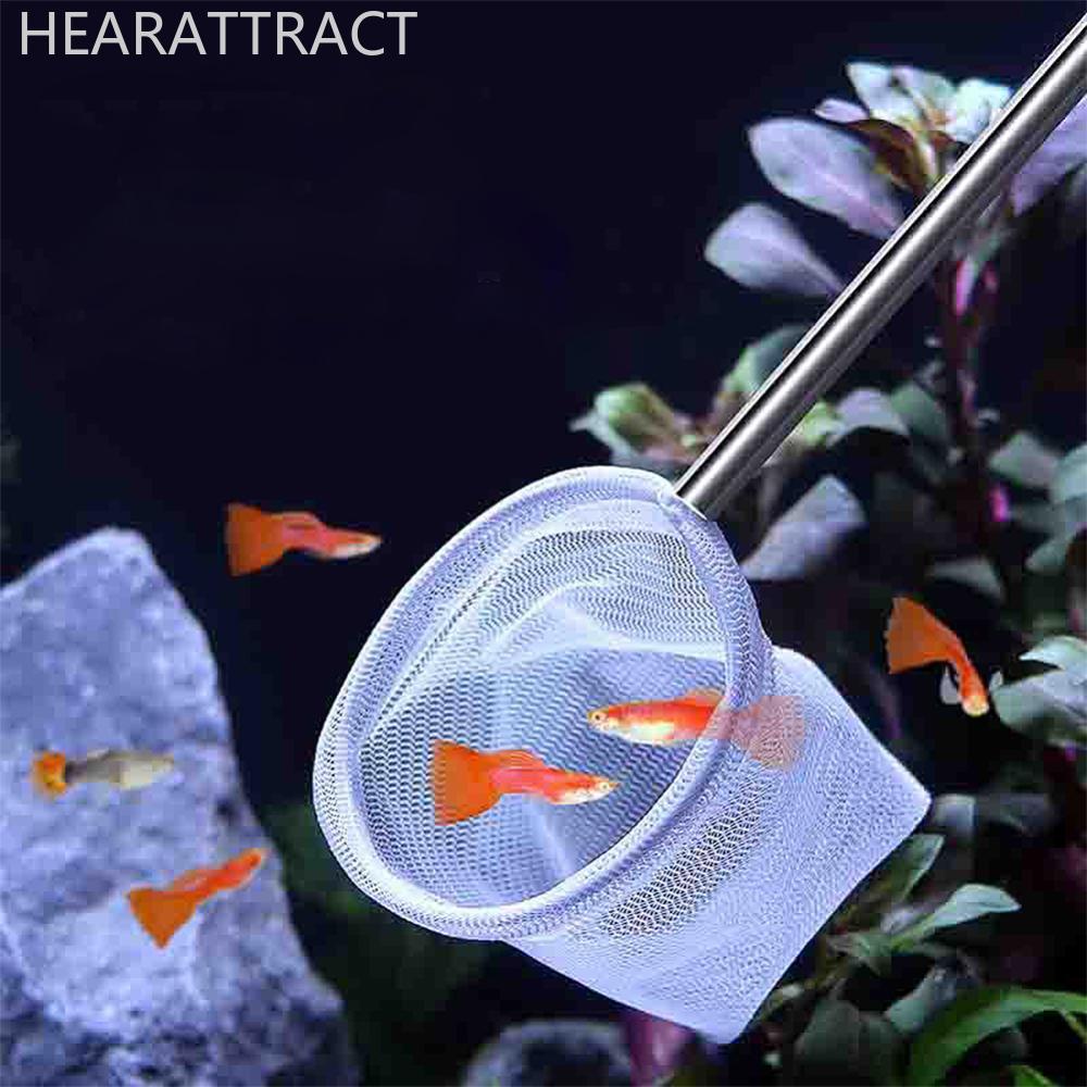 HEARATRACT 3D Aquarium Fish Net ขยายจับตาข่ายนุ่มปลอดภัยสําหรับจับปลากุ้ง Aquarium อุปกรณ์เสริม D4I6