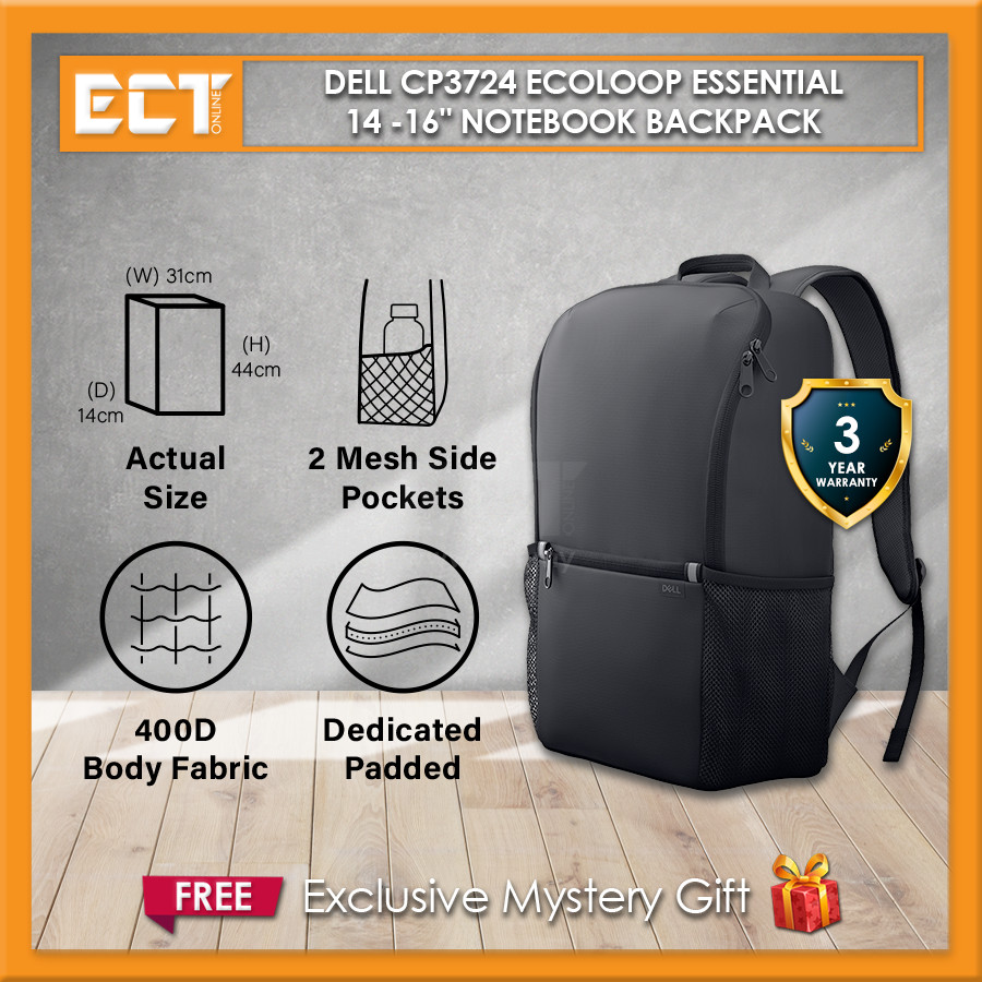 กระเป๋าเป้โน๊ตบุ๊ค Dell CP3724 Ecoloop Essential 14-16"
