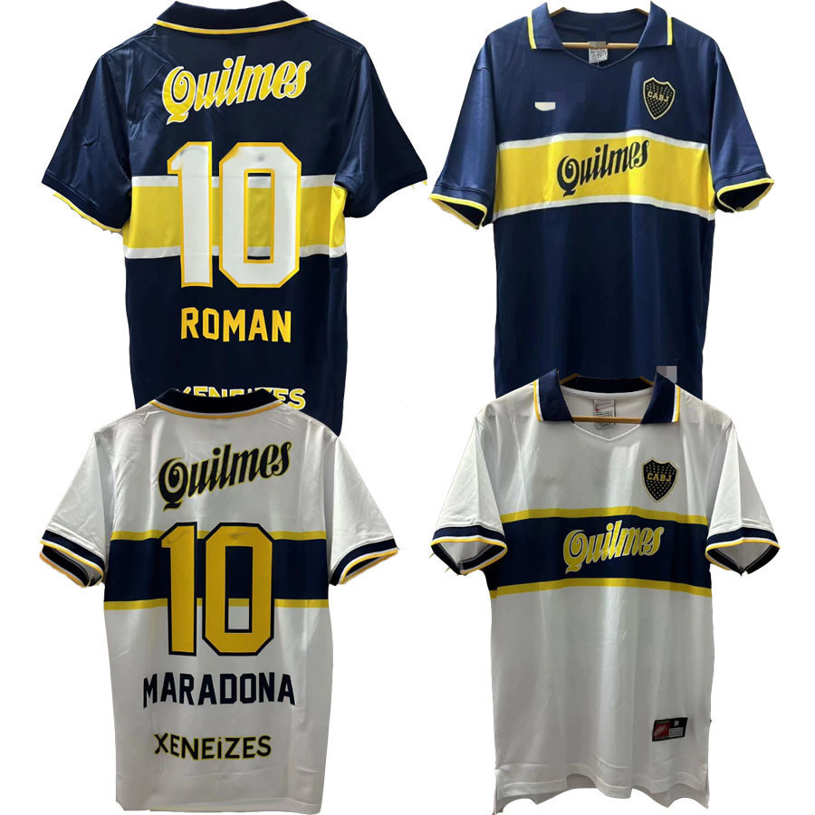 S-XXL 1996-1997 Boca Juniors Retro Home And Away คุณภาพสูงที่กําหนดเองเสื้อฟุตบอล