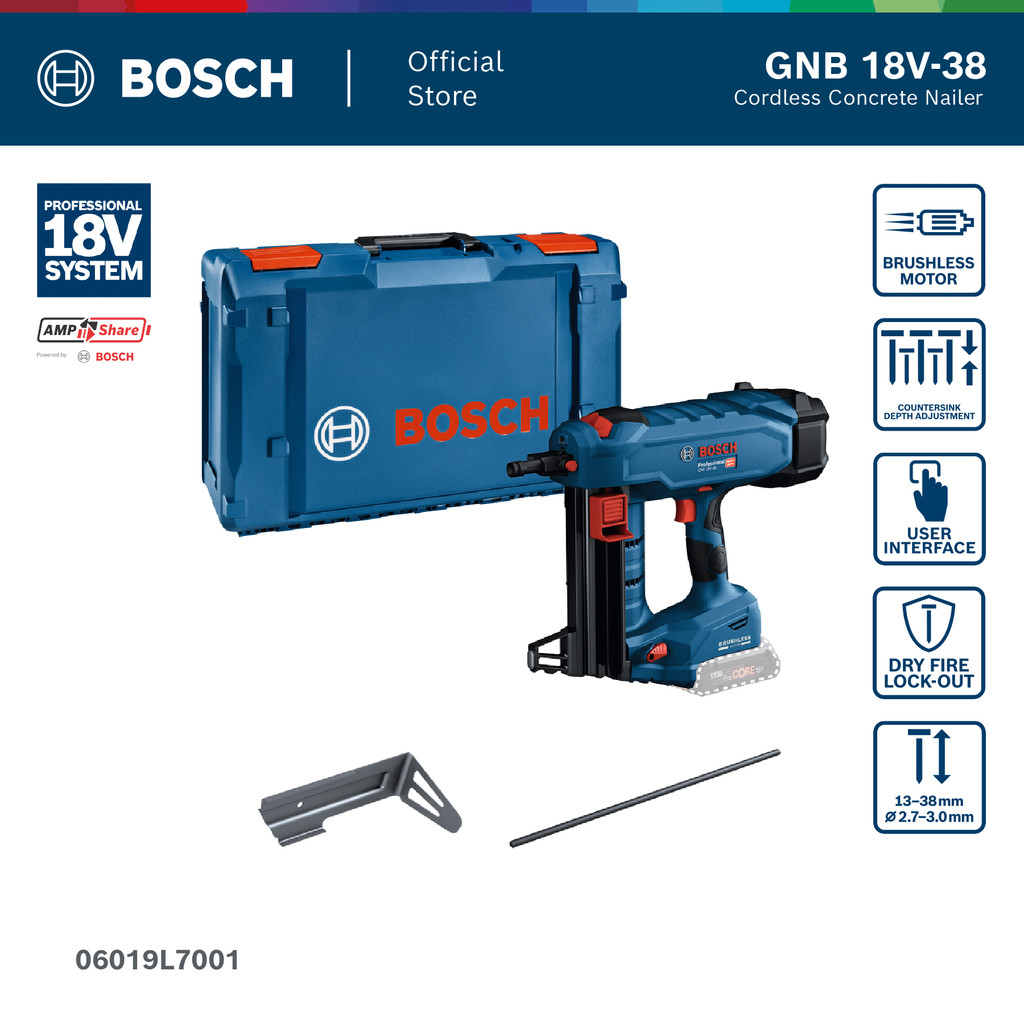 Bosch GNB 18V-38 ปืนยิงตะปูคอนกรีตไร้สาย