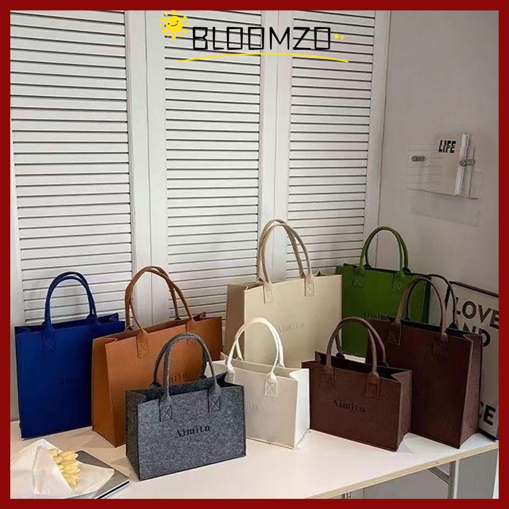 กระเป๋าメッセンเจอร์ BLOOMZO ความจุมาก สีเรียบ สำหรับสะพายข้างหรือถือ สำหรับผู้หญิง