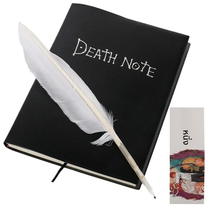 สมุดบันทึก Death Note ใหม่พร้อมปากกาขนนก สมุดบันทึกคอสเพลย์แฟชั่นธีมอนิเมะ Death Note