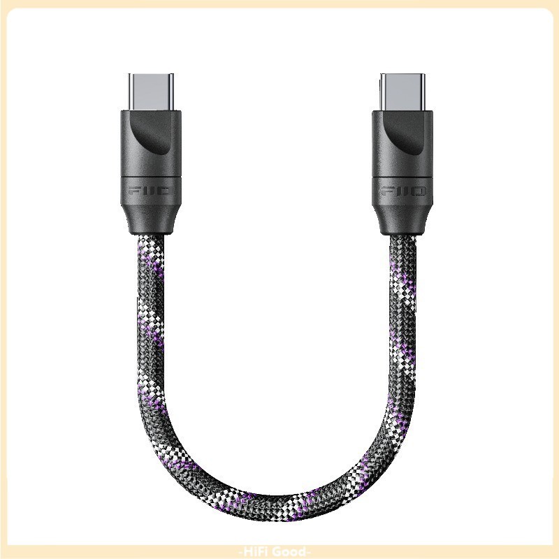 ใหม่ FiiO Trust Series USB-C ถึง USB-C สายถอดรหัสสายสัญญาณเสียง 3.5 มม.สายบันทึกคู่ TYPE-C ถึง C
