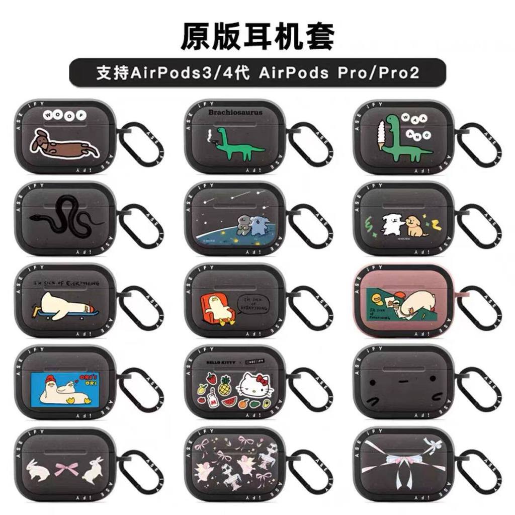 CASETIFY鸭ภาพJOGUMAN龙AirPods4耳机壳Black Snake King Line Puppy สําหรับ HelloKitty Hello Kitty AirPodsPor