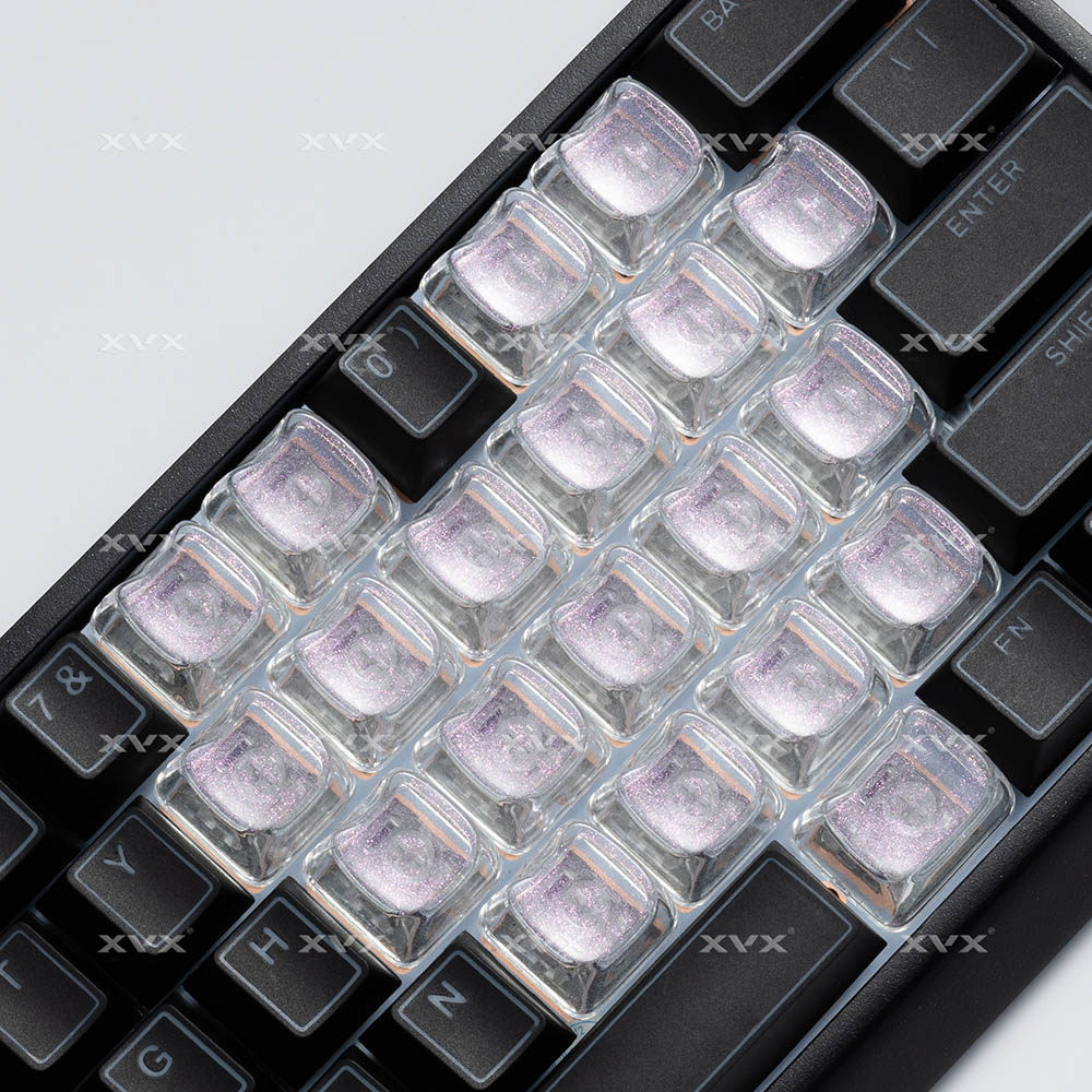 คีย์แคป keycap X XVX โปร่งใส Love Cat Head Keycap 21-Key PC วัสดุเหมาะสําหรับคีย์บอร์ดแกนแม่เหล็กการ