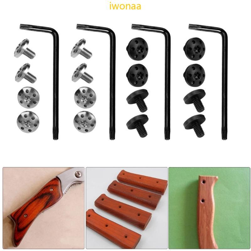 Iwo Professional สกรูเปลี่ยนสแตนเลสสําหรับ 92FS M9 Grips 4Pack