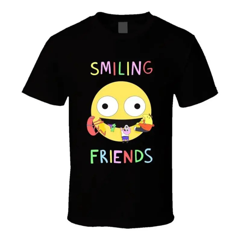 เสื้อยืดผ้าฝ้ายลาย Smiling Friends Tv Show ทุกขนาดตั้งแต่ S ถึง 5XL