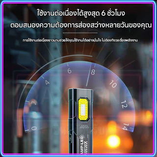⚡คุณภาพดี⚡ไฟฉายแม่เหล็กสว่างสูง บางพิเศษพกพาสะดวก มินิพกพา อเนกประสงค์ไฟแรง ขนาดเล็ก