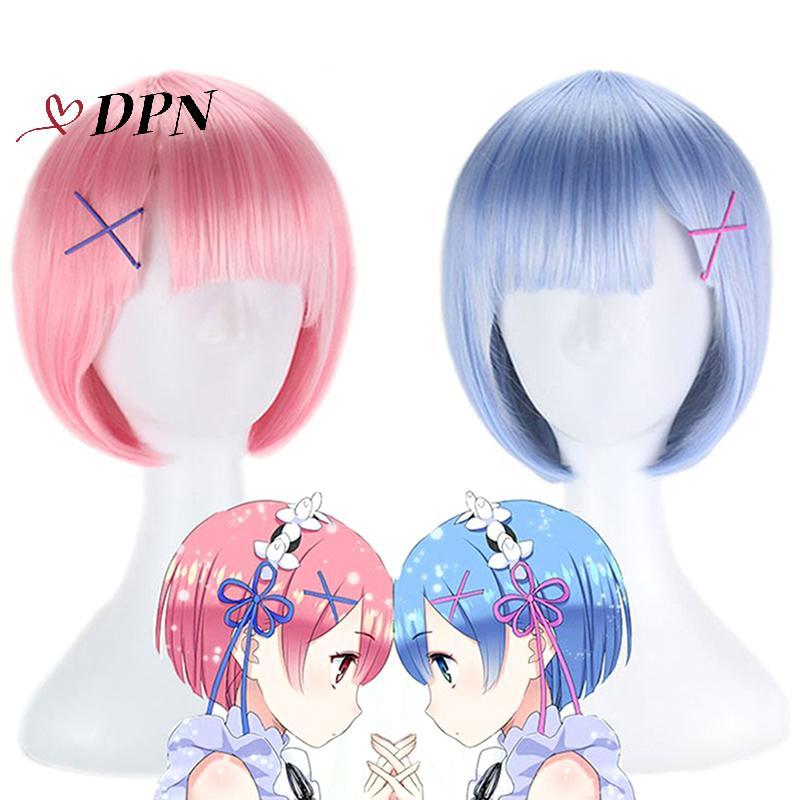 วิกผมสังเคราะห์สำหรับคอสเพลย์ ออกแบบสำหรับตัวละคร REM และ RAM