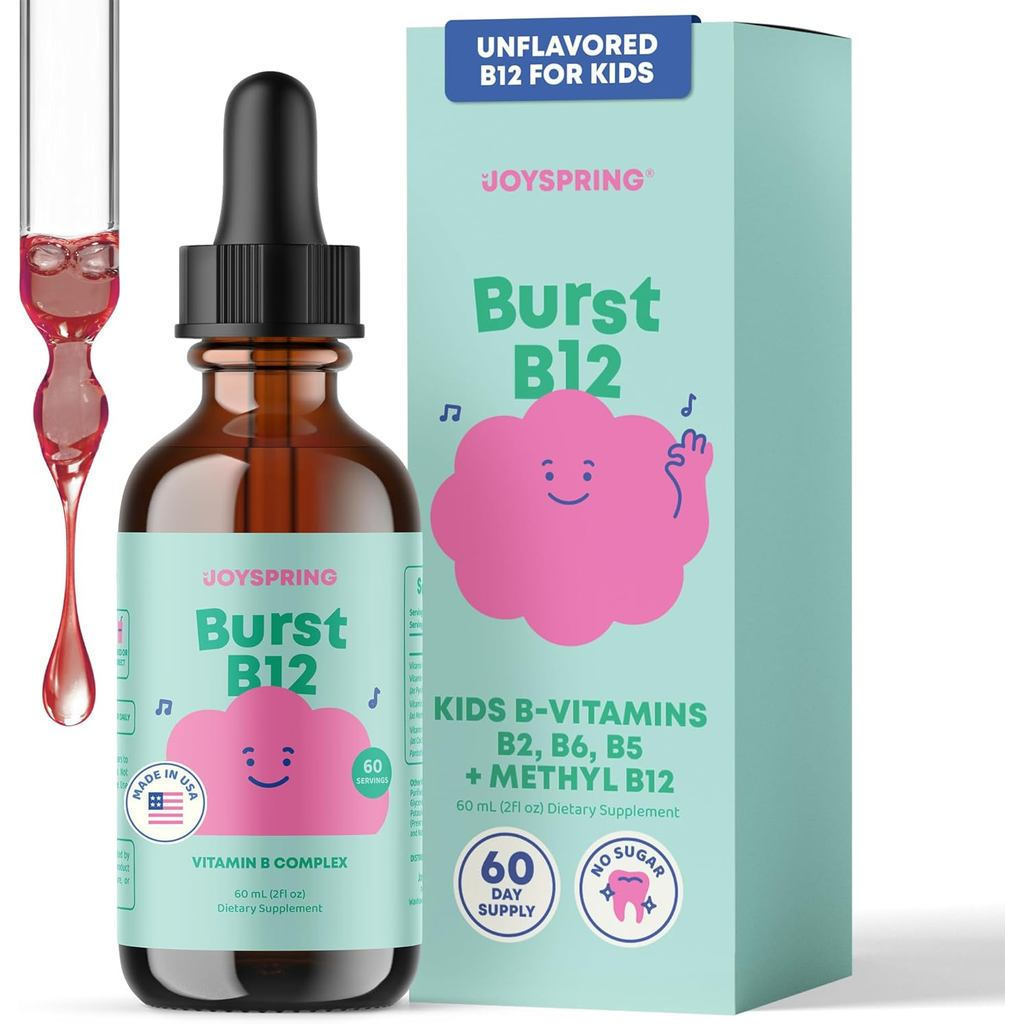 ระเบิด Joy B12Drops-วิตามินเด็กB Complex(2Ounce)B2B6B5+Methylcobalamin B12เด็กการเจริญเติบโตและการพั