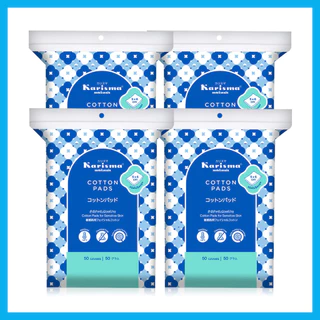 Karisma Cotton Pads [50g x 4pcs] แคริสม่า สำลีแผ่นสำหรับผิวแพ้ง่าย.