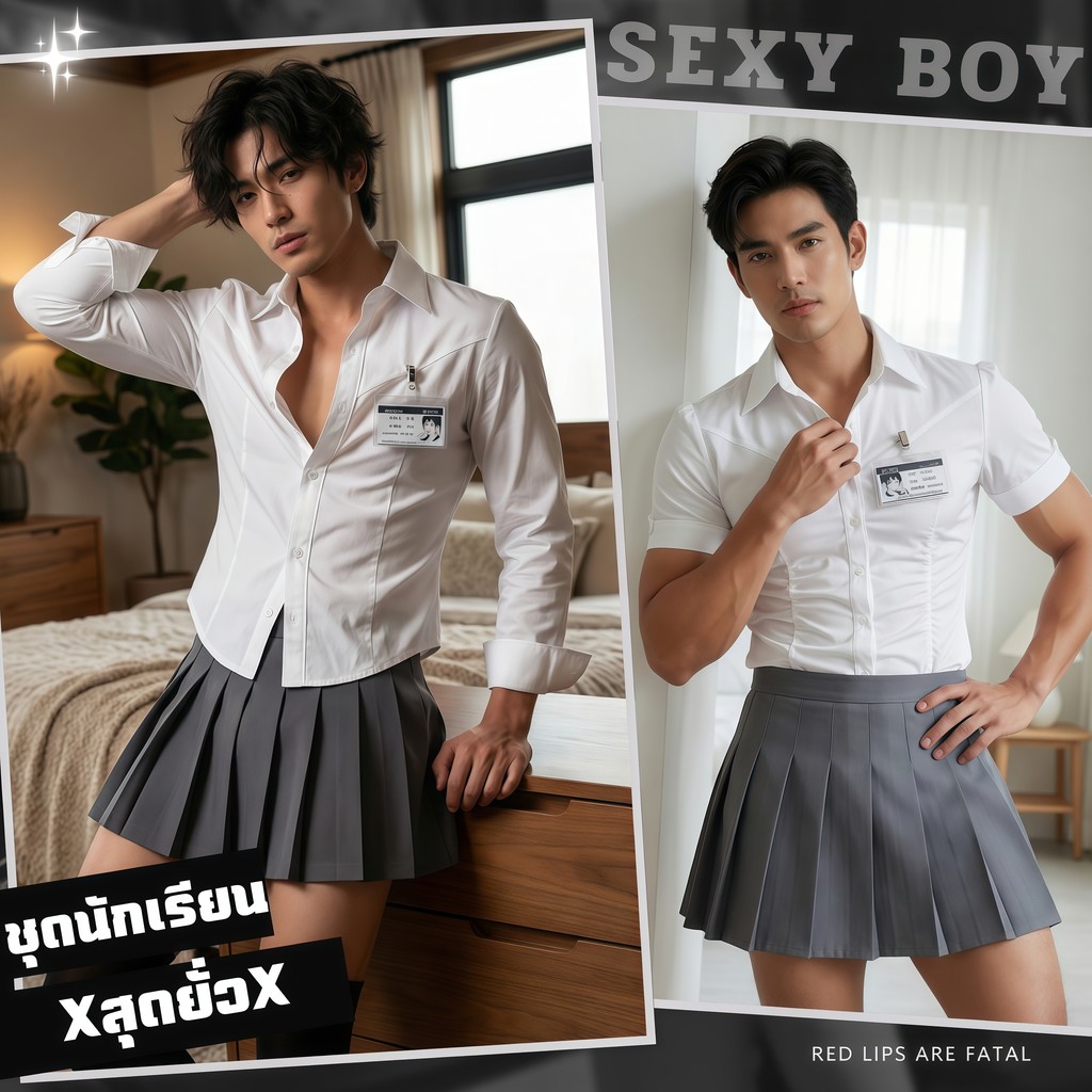 ชุดนักเรียนคอสเพลย์ เซ็กซี่ ชุดคอสเพลย์ผู้ชายเท่ๆ ชุดแฟนซีผู้ชาย   SEXY BOY ไซส์ S-2XL S-886 ราคา ถูกที่สุด ดีลบีเคเค รูปภาพหลัก