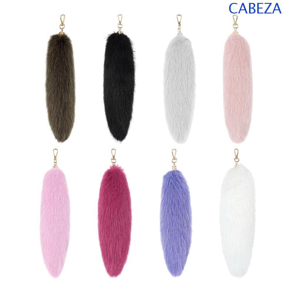 CABEZA ขนหางจี้,ยาวเครื่องประดับหางแขวนพวงกุญแจ,รถพวงกุญแจคีย์ผู้ถือ31เซนติเมตรปุยตุ๊กตาหางพวงกุญแจเครื่องประดับของขวัญ