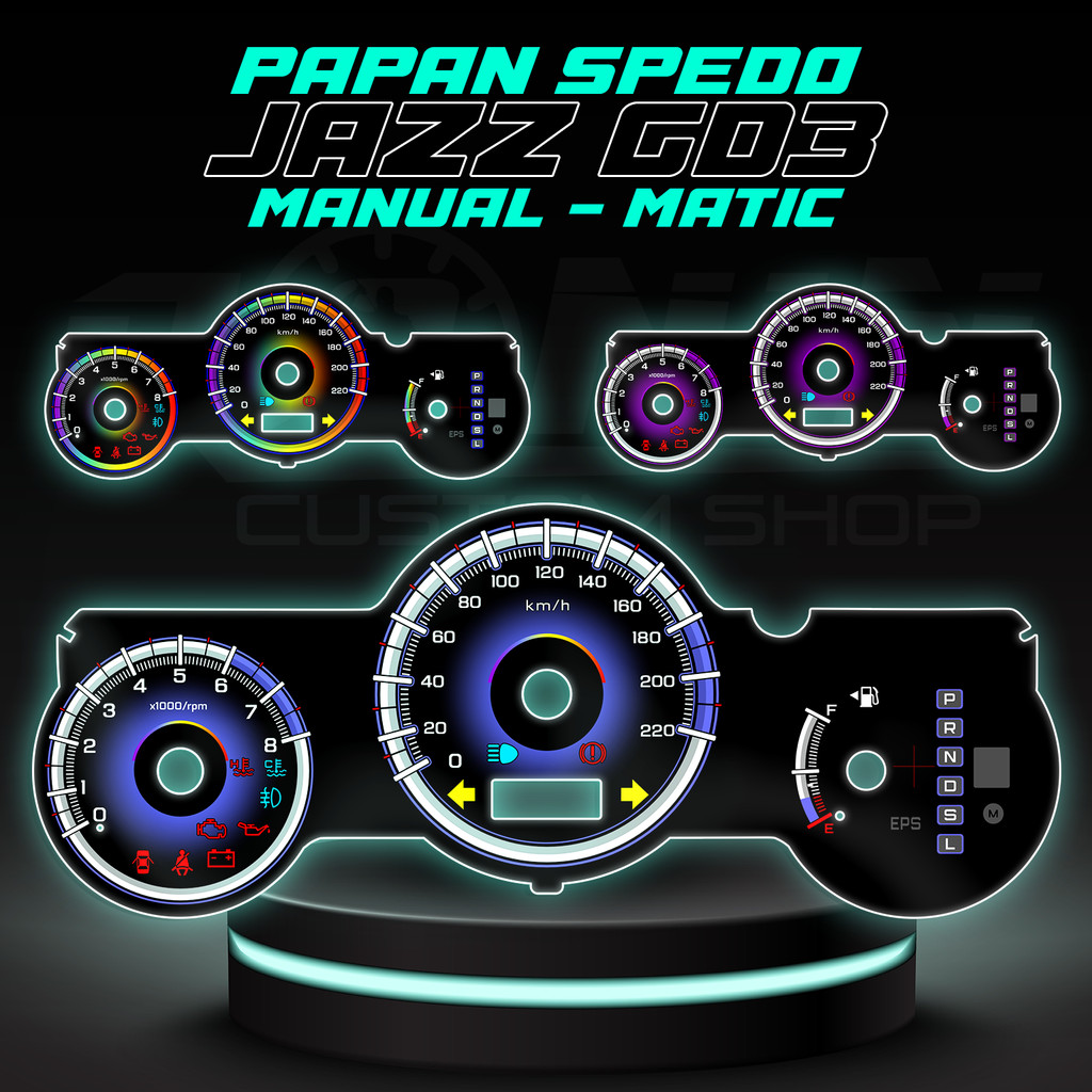 บอร์ดจ่ายรถยนต์สามารถปรับแต่ง SPEEDOMETER แผง SPIDO BOARD HONDA JAZZ GD3 JAZ GD 3 คณิตศาสตร์