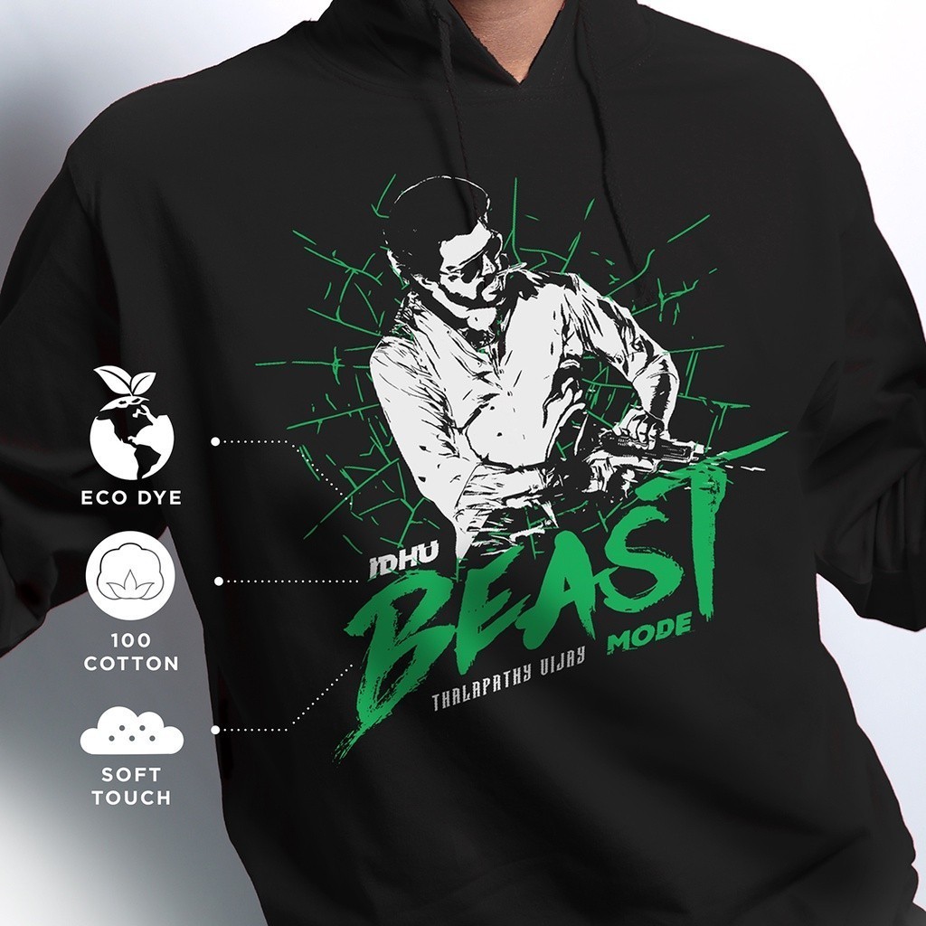 BEAST VIJAY HOODIE Idhu Beast Mode / Thalpathy Vijay Hoodie / Vijay T-ShirtS-5XL