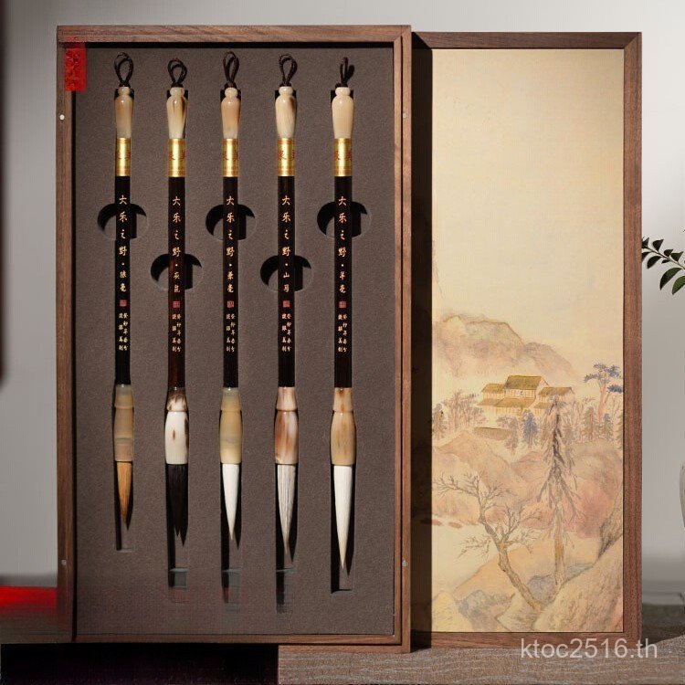 ชุดแปรงเขียนพู่กัน Zhiye Xingshu Dalle, แปรง Hu, ผมหมาป่า, สี่สมบัติแห่งการศึกษา, ผมละเอียด, ZD6C