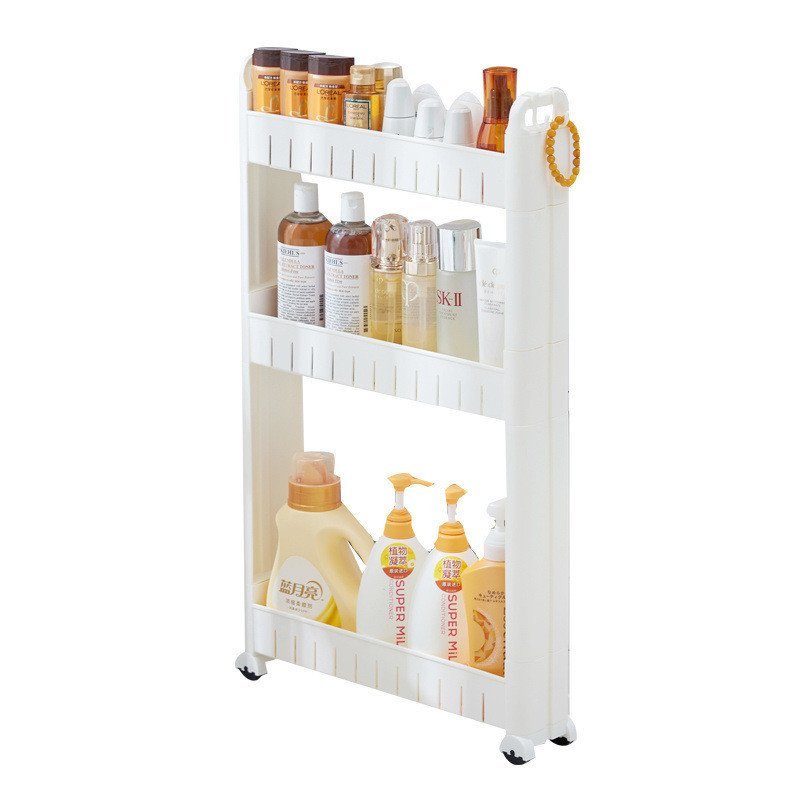 ชั้นวางตู้เย็นข้างเตียงด้านข้างห้องครัว Gap Ultra-Narrow Back Wall Small Gap Storage Locker Ultra-Na