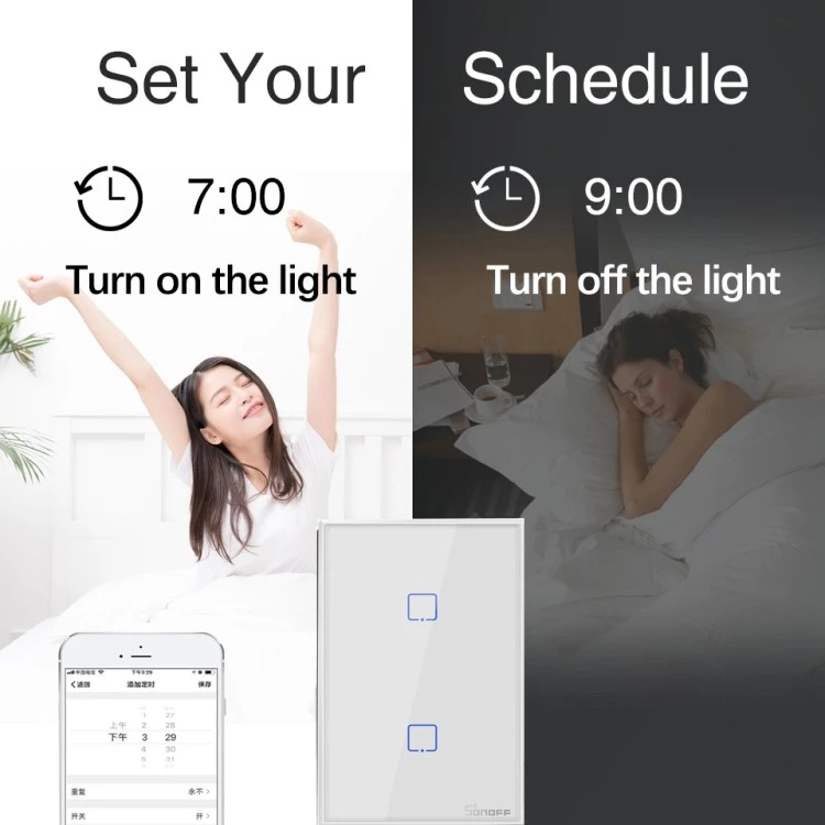 Sonoff T2 Touch สวิตช์ไฟอัจฉริยะแบบสัมผัส 120 มม. thumbnail 3