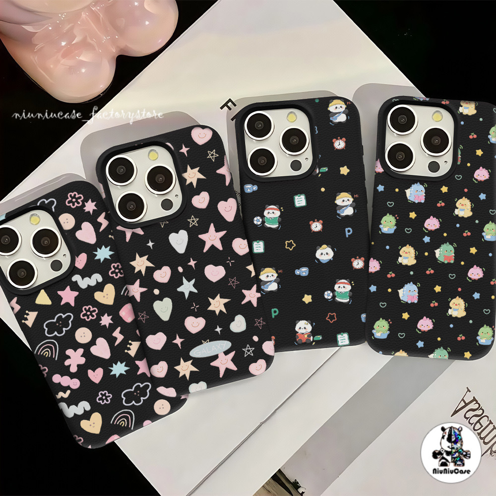 ลายดาวทะเลน่ารัก เคสไอโฟน11 เคส iphone 16 Pro Max 8 7 Plus XR 11 17 12 13 14 15 17 Pro Max เนื้อหนัง TPU Case กันกระแทก