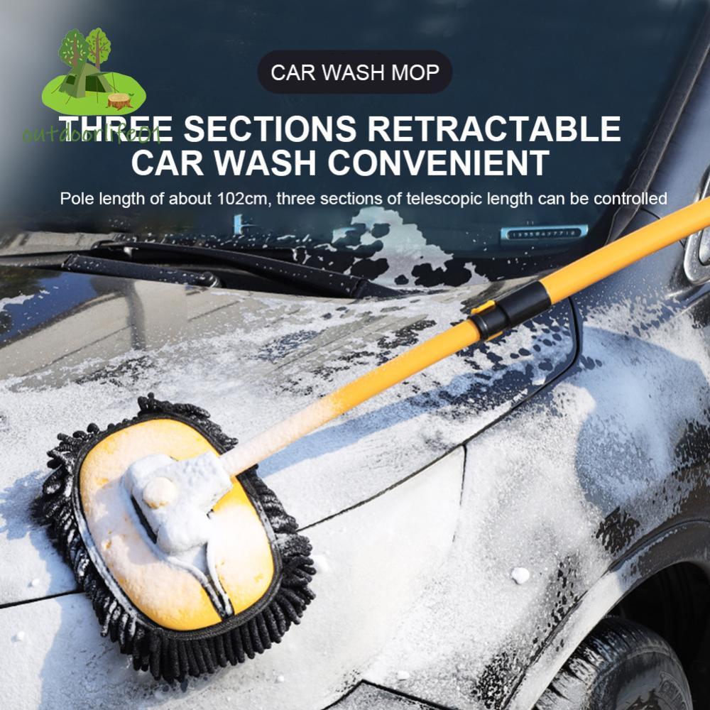 ทําความสะอาด Mop Telescoping Auto Detailing Mop ด้ามยาวรถ Care Cleaner Chenille Auto Care อุปกรณ์เสร