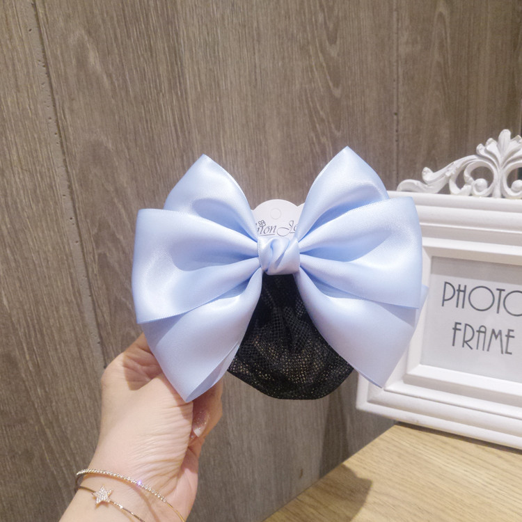 เน็ตติดผม เน็ตติดผมสีดำ Pure Handmade Bow Knot Accessories สำหรับ stewardess, nurse, และ industry pr