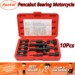 Auzeal 10pcs Bearing Puller Set Treker Pencabut Bearing Set Treker Cabut Bearing Dalam Ukuran 14-38mm