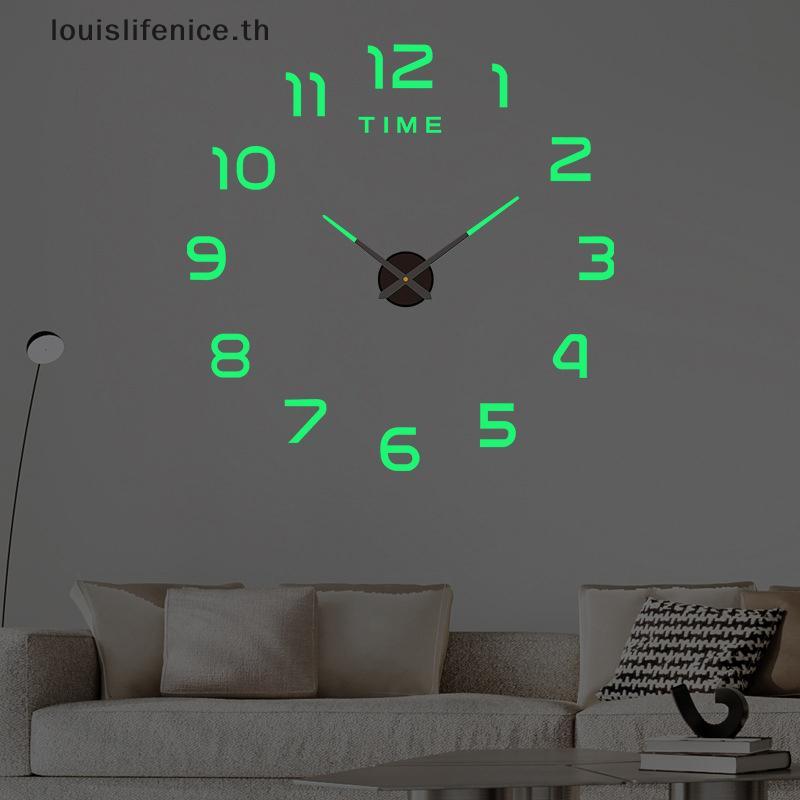LNTH นาฬิกาแขวน 2D ขนาดใหญ่ - สติ๊กเกอร์กระจกอะคริลิค Art Decor สําหรับห้องนั่งเล่นและสวน HOT