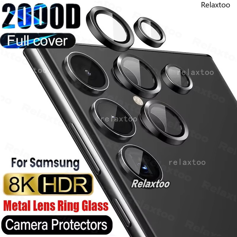 Full Curved Camera Lens Protective Tempered Glass For Samsung Galaxy S26 Ultra Plus FE S26+ S26Ultra S26FE S26Plus 5G Clear Metal Ring Tempered Glass Camera Lens Case Back Cover Film