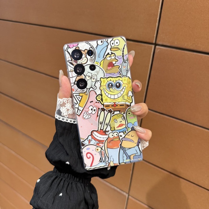 SAMSUNG สําหรับSamsung S25 Ultra S24 S23 FE S22 S21 SpongebobสําหรับSamsung A55 A56 A16 A17 A15 A14 