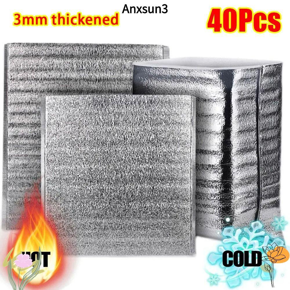 Nxsun3 40ชิ้น/แพ็คถุงฉนวนกันความร้อน,อาหารความร้อนที่มีการปิดถุงอลูมิเนียมฟอยล์,แบบพกพาน้ําแข็งเย็นอบอุ่น3มิลลิเมตรหนาถุงเย็นจัดส่ง ค มาถึง