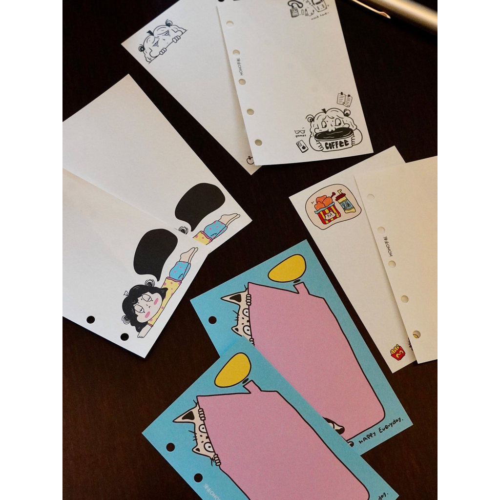 กระดาษโน๊ต postit คู่มือ HOHO ของ HOHO | ภาพประกอบต้นฉบับ M5/A7/A6personal (เจาะ)