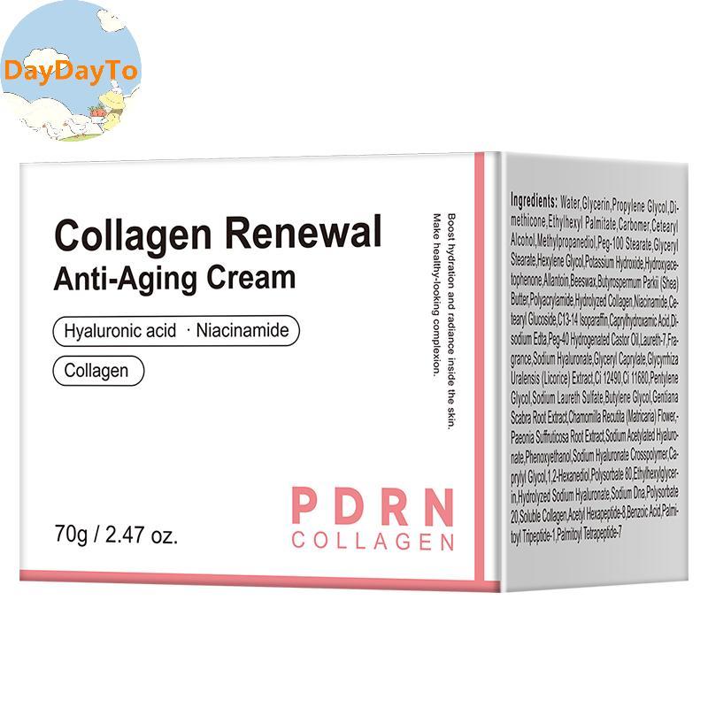 DayDayTo DOLANJN ครีมคอลลาเจนแคปซูลสีชมพูเหมาะสําหรับทุกสภาพผิว Moisturizing Firming Night Care 70g 