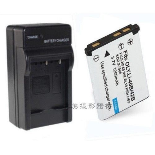 แบตเตอรี่ลิเธียมไอออน + เครื่องชาร์จเหมาะสําหรับ Olympus LI-42B LI42B 40B ENEL10 กล้องดิจิตอล