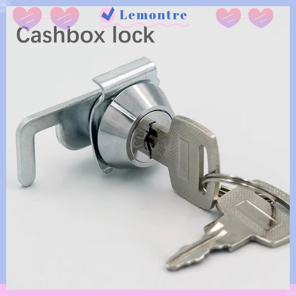 LEMONTRE Mini Cam Lock พร้อม Quick Clip, Rust-Resistant Silver Cash Box Lock, Lock Metal Cabinet wit