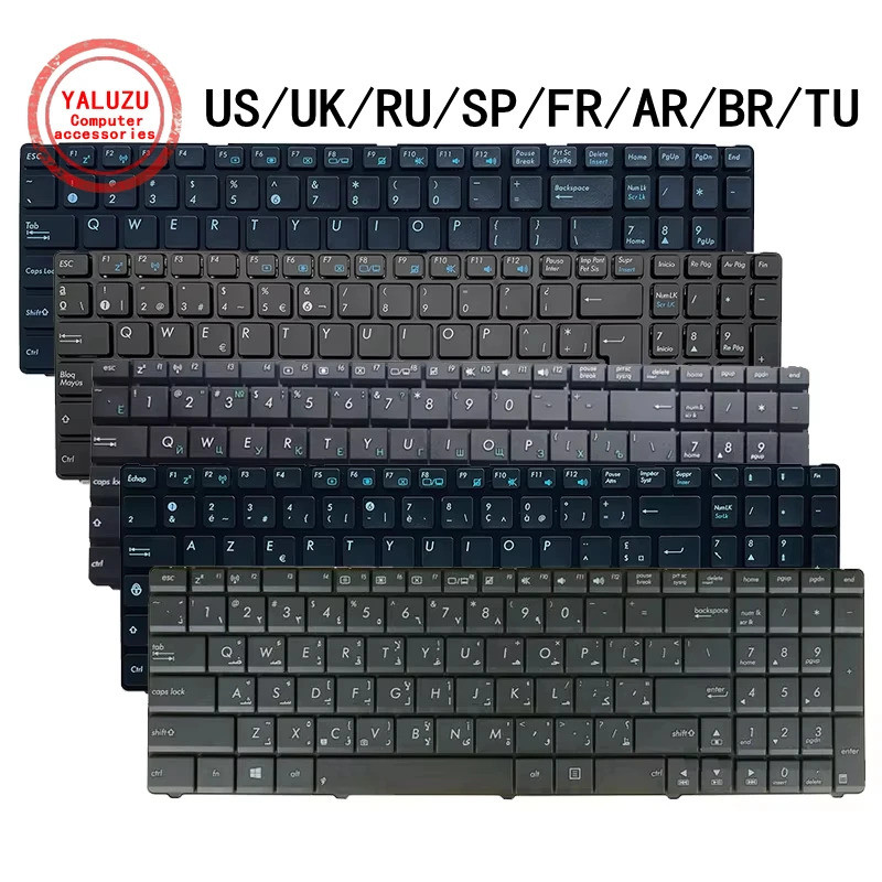 US/UK/RU/SP/FR/AR/BR/TU แป้นพิมพ์แล็ปท็อปสําหรับ ASUS X53 X53A X53B X53E X53S/SA X53U X53L X53Q X54 