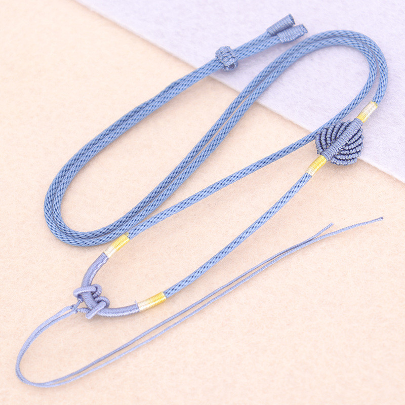 สร้อยข้อมือสตั๊ดทองพร้อมจี้สร้อยคอมาเรียบแบบคล้องคอ ปรับความยาวได้ ลายพิเศษ TXT011801