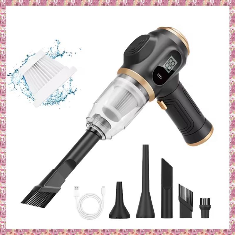 [VCPR] เครื่องดูดฝุ่นและโบลเวอร์ในรถยนต์ 2-In-1 ดูดกําลังสูง 4000mAh ชาร์จใหม่ได้สําหรับการทําความสะอาดรถยนต์ที่ครอบคลุม