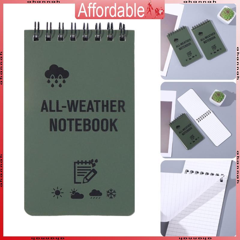 AH Pocket Notepad All Weather Waterproof Notebook Spirals Notebook Field Note Pad สําหรับกิจกรรมกลาง